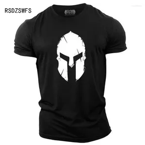 Herren T-Shirts 2024 Sommer 3D-Druck Spartan T-Shirt Männer und Frauen Drei-Wege-Sparta-Shirt