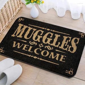 Carpets Bathroom Rug Graphic Wizards Welcome Muggles Tolerated Entrance Door Mat Long Corridor Carpet Non-slip Kitchen Doormat Bath Rugs