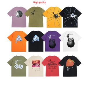 Designerka T Shirt Casual Hip Hop Top Letters Krótkie rękawie Wysokiej jakości koszulki wysokiej jakości koszulki Pulover Para T shirt Cotton High Street Shirt dla mężczyzn