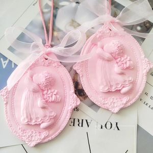 Moldes de cozimento bonito anjo bolo molde de silicone aroma pingente sabão para decoração de carro diy gesso artesanato fondant chocolate