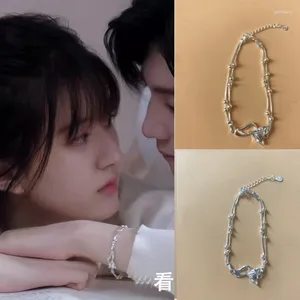 Länkarmband zhao lusi den dolda kärleken samma rävkedja armband charm korea tv -stjärna armband smycken för kvinnor flickor gåva