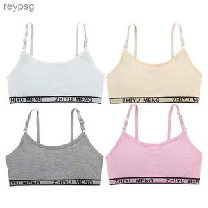 Bras Bras Girls Sports Bra Puberty Underwear Wireless Teenager Crop Tops For 8-14Y YQ240203