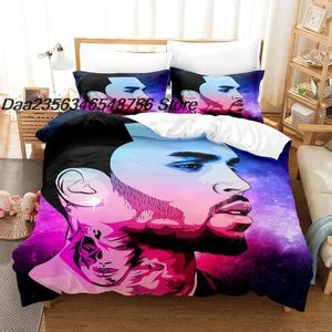 Set di biancheria da letto Chris Brown Set Singolo Twin Completo Queen King Size Letto Aldult Kid Camera da letto Copripiumino Stampa 3D Anime Copriletto