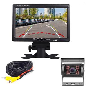 Monitor universale per auto con schermo HD da 7 pollici 1024 600 Telecamera per retromarcia di sicurezza per assistenza al parcheggio opzionale