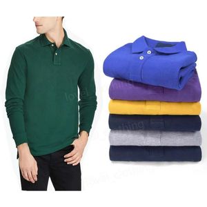 Spring Mens Designer Polos Fashion Embroidery Hoodies for Men Classic Polo Shirt High Quality Casual Long Sleeve Tee Shirts Multi Color