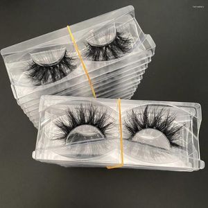 False Eyelashes Wholesale 5D Mink Lashes Fluffy Soft Wispy Volume Natural Long Dramatic Cross Thick Eye Reusable Makeup