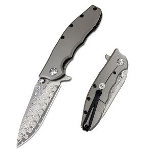 New High End 0562 Flipper Folding knife VG10 Damascus Steel Drop Point CNC Blade TC4 Titanium Alloy Handle Ball Bearing Fast Open EDC pocket knives