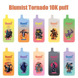 Blumist Tornado 10000 Puff10k使い捨て蒸気吸引電子タバコ20mlベーパーデケーブル650mahパフ10k Vapes使い捨てパフ