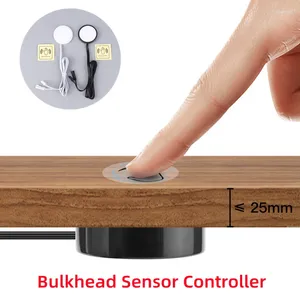 Smart hemkontroll trådlös beröringssensor switch penetrabla 25mm träpanel 12v-24V LED-lätt hand svepdimmer