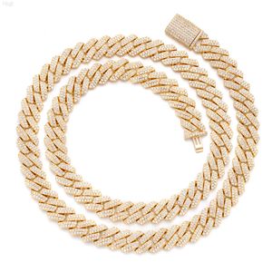 Wholesale Shopping Online Fashion Jewelry 8mm Iced Out Diamond Cuban Link Chain Necklace for Men