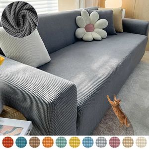 Elastic Jacquard Tyg Sofa Cover Stretch Couch Cover Section L Form Sofa Slipcover Corner Fall för vardagsrum 1/2/3/4 SEAT 240119