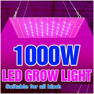 Grow Lights 1000W FL Spectrum LED -växter Ljus 220V Flower Growth Lighting 1500W Phytolamps för plantor Fito -lampor Hydroponic Tent Dhvoy