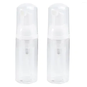 Depolama Şişeleri 2pcs 50ml Dispenser Şişe Seyahat Boş Su El Şampuan Vücut Losyon Duş Temizleyici için Taşınabilir Sprey (Beyaz)
