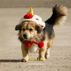 Köpek giyim sevimli yıl evcil aslan dans şapkası sıcak polar astar yumuşak rahat Çin tarzı kedi köpekler kostüm tatil partisi için kostüm