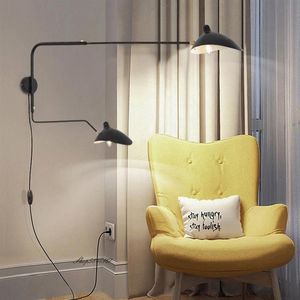 Lampada da parete di design nordico con spina per cavo Sconce Light Fixtures per soggiorno Camera da letto Illuminazione Decor Spider Lights Lamps216M