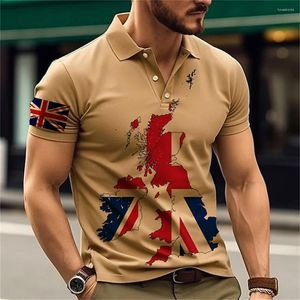 Erkek Polos Yaz Basit Polo Gömlek 3D Baskılı Adam Golf Gömlek Daily Street Erkek Tees Top Giyim Büyük Boyutlu Günlük Kısa Kollu 6xl