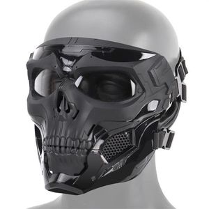 Halloween Skeleton Airsoft Mask Full Face Skull Cosplay Masquerade Party Mask Paintball Military Combat Game Face Protective Mas Y287n