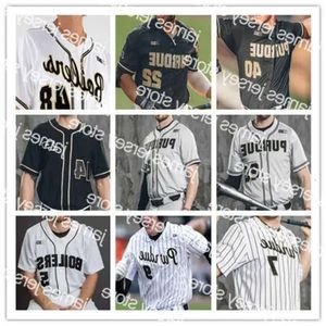 Baseball College Wears NCAA Purdue Boilermakers Baseball Jersey Custom Landon Weins Jackson Smeltz Evan Albrecht Troy Viola CJ Valdez Jak High