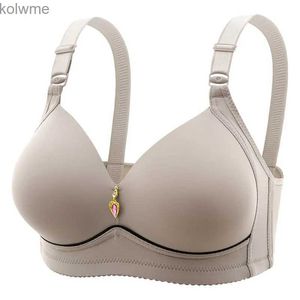 Bras New Non-magnetic Thin Cup Glossy Fat Mm Bra Large Size No Underwire Comfortable Breathable Gathered Womens Underwear YQ240203