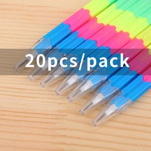 20Pcs School Blocks Replaceable Core Rainbow Pencils Writing Tools Kids Gift Pencils Toy Stationery Pen Splicing Office Plastic 240118