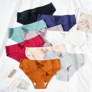 Kvinnors trosor i underkläder fast färg sömlös svett absorberar bekväm mjuk andningsbara hudvänliga kvinnliga trosor