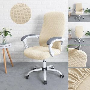 Stol täcker Jacquard Office Cover Elastic Lattice Gaming Chairs Slipcovers Computer Seat Case avtagbar Funda Silla Escritorio hem