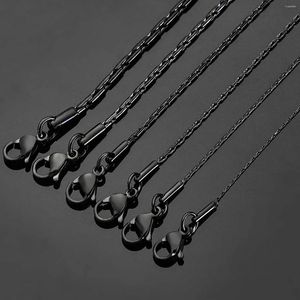 Chains Cool Stainless Steel Black Chain Hammer Circle Waterproof Necklace Hip Pop RAP Jewery