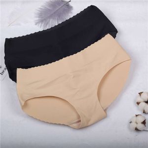 Lady Low midja Sexig sömlös stoppning Bum Padded Butt Lifter Enhancer Hip Push Up Underwear Panties skinkor S-XL