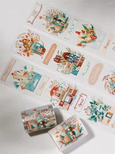 Present Wrap Vintage House Forest Washi Pet Tape For Planner Card Making DIY Scrapbooking Plan Dekorativ klistermärke