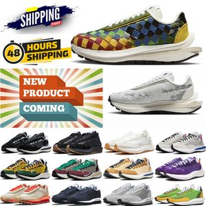 Ldwaffle Running Shoes Sacais Waffles Sail nylon White Gum Black Bright Citron Fragment Grey Blue Game Royal Leather Suede Dark Iris Court Purple Sakai Vapur Sneaker