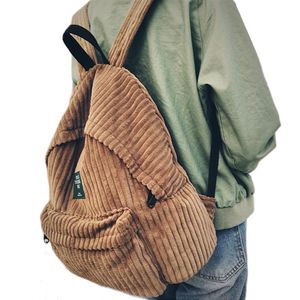 Projektowne-backpack szkolne szkolne szkolne torby plecakowe plecak Corduroy Plecak nastoletni plecaki dla dziewcząt żeński Bagpack 440 Y1811020271D