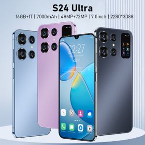 S24 Ultra 5G -smartphone 7,0 tum Origerad olåst mobiltelefon 16GB+1TB 4G Dual SIM -kort Mobiltelefon Global version mobiltelefon