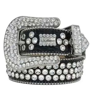 2024 Men Women Bb Simon fashion Designer Belt Retro Needle Buckle Belts 20 Color Crystal Diamond supermsss