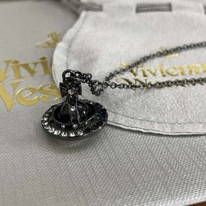 Planet Necklace Designer Necklace for Woman VivienenWestwoods Luxury Jewelry Viviane Westwood Necklace Western Empress Dowager Medium Ufo Glass Beads Orb Stereo
