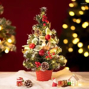 Christmas Decorations 20/30/40cm Tree Home Bedroom Party Mini Artificial Decor Children DIY 2024 Year Gift