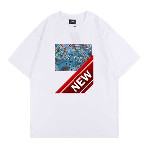 Ins Meichao Street Image Printing Round Neck Shimtereve Mens and Womensカジュアル大型Tシャツコットンプルオーバー