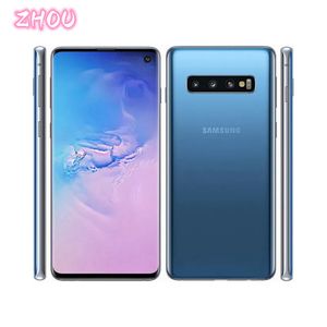 Телефоны Samsung Galaxy s10 G973U G973F, оригинальный разблокированный, 8 ГБ 128 ГБ ПЗУ, восьмиядерный процессор 6,4 дюйма, 5 камер, Snapdragon 855, мобильный телефон на базе Android
