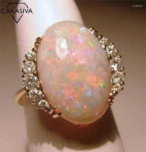 Cluster Rings Goose Protein Opal Ring Ladies Creative Diamond Silver For Women Engagement Birthday Present smycken