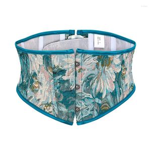 Belts Blue Chrysanthemum Oil Painting Printing Straps Short Paragraph Abdominal Girdle Outside The Slim Support Shaping Waist Seal