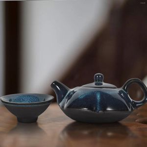 Conjuntos de louça Conjunto de chá Matcha Kit Portátil Copos Home Teaware Cerâmica Pequeno Bule Viagem