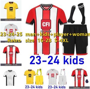 2023 2024 Sheffield Soccer Jerseys Traore McBurnie Bogle Vini Souza United Ahmedhodzic Brewster Hamer Norwood Lowe 23 24 Football Shirts Mens Jersey Kids Kit