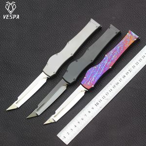 VESPA Version 6 Knife Blade:M390/Mirror Handle:TC4/DLC,survival outdoor EDC hunt Tactical tool dinner kitchen knife