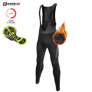 Darevie CyclingBib Tights Winter Waterfoof WindProof Thermal Fleece Gel Pad CyclingBibパンツウォームアップ自転車ズボン男性240129