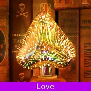 Golvlampor 3D -dekoration Led Bulbvintage Edison glödlampa stjärna fyrverkerier lampa semesternatt nyhet julgran