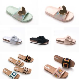 Slides Hausschuhe Slider Sandalen reiner ockerfarbener Knochenharz-Clog Sand Designer für Männer Frauen Sandalen Sommer Leder Slide Gummi Slipper Strand Modeschuh