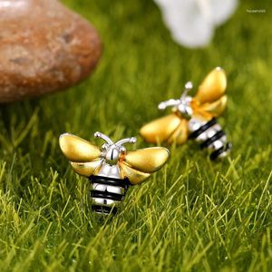 Stud Earrings Huitan Chic Animal For Women Penguin/Bee/Bird/Dog Cat Footprint Colorful Enamel Ear Gift Fashion Jewelry