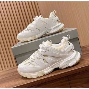 Scarpe Designer Chaussure Men Casual 3 3.0 Triple White Black Women Sneakers T.S.Gomma Leather Trainer Nylon Stamping Platform Trainer Paris