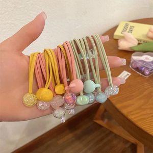 Hair Accessories 5 Pieces Korean Long Ropes Double-Layer Children Elastic Bands Love Star Ball Rabbit Rubber Band Ponytail Holder Gum