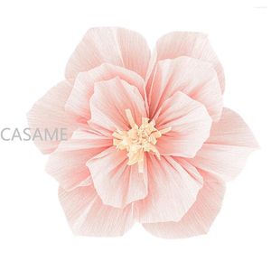 Decoração de festa 1 pcs crepe papel flor conjunto borboleta folhas fundo parede jardim de infância suprimentos de aniversário casa