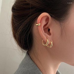 Hoop Earrings 3Pcs/6Pcs Minimalist Stainless Steel Metal For Women Simple Circle Men's Small Punk Unisex Rock Jewelry